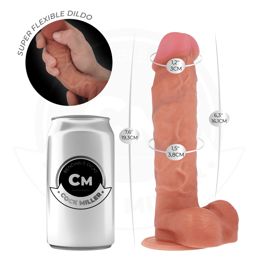 COCK MILLER - DILDO HIPERREALÍSTICO ARTICULABLE 19,3 CM - Lover Dreams