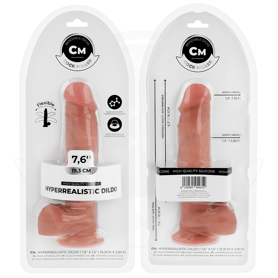 COCK MILLER - DILDO HIPERREALÍSTICO ARTICULABLE 19,3 CM - Lover Dreams
