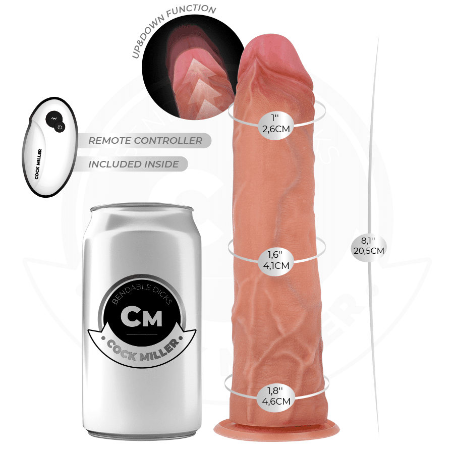 COCK MILLER - DILDO HIPERREALÍSTICO CON VENTOSA Y THRUSTING CON CONTROL REMOTO 20,5 CM - Lover Dreams