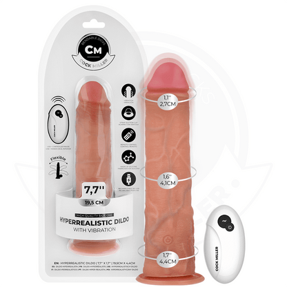 COCK MILLER - DILDO HIPERREALÍSTICO VIBRACIÓN CON CONTROL REMOTO 19,5 CM - Lover Dreams