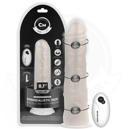 COCK MILLER - DILDO SILICONA 20,5 CM , LUCES Y VIBRACIÓN CON CONTROL REMOTO - Lover Dreams