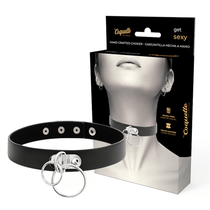 Collar Ajustable Coquette Chic Desire - Complemento Fetish y Accesorio de Lencería en PU Leather Vegano - Lover Dreams