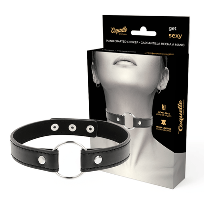 Collar Fetiche Ajustable de Cuero Vegano Coquette Chic Desire - Elegancia y Confort para la Mujer Moderna - Lover Dreams