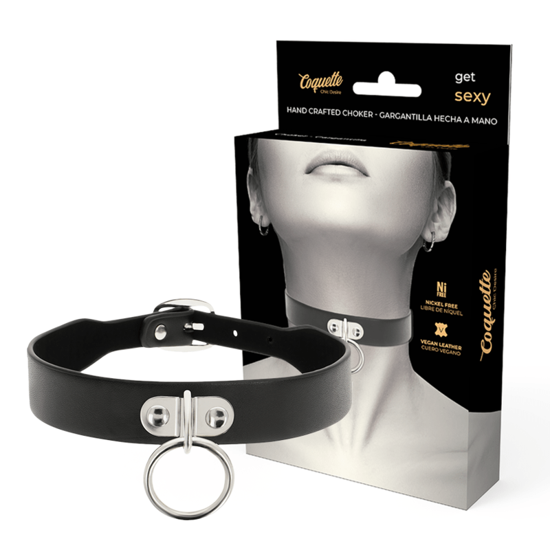 Collar Fetiche de Cuero Vegano Coquette Chic Desire: Elegancia y Confort para la Mujer Moderna