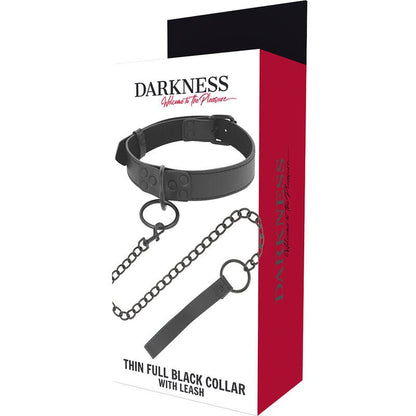 Collar Negro con Cadena - Modelo Darkness - Lover Dreams