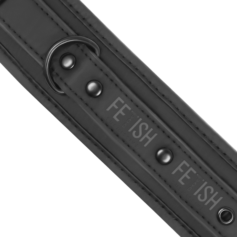 Collar y Esposas de Cuero Vegano con Forro de Neopreno - Fetish Submissive - Lover Dreams