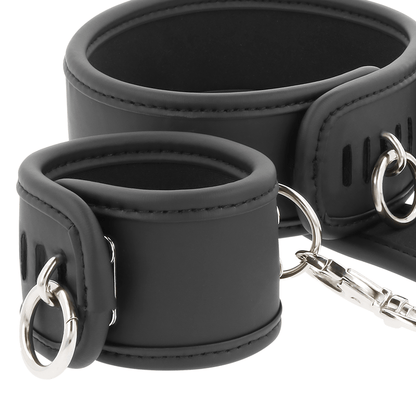 Collar y Esposas de Cuero Vegano con Forro de Nopreno - FETISH SUBMISSIVE - Lover Dreams