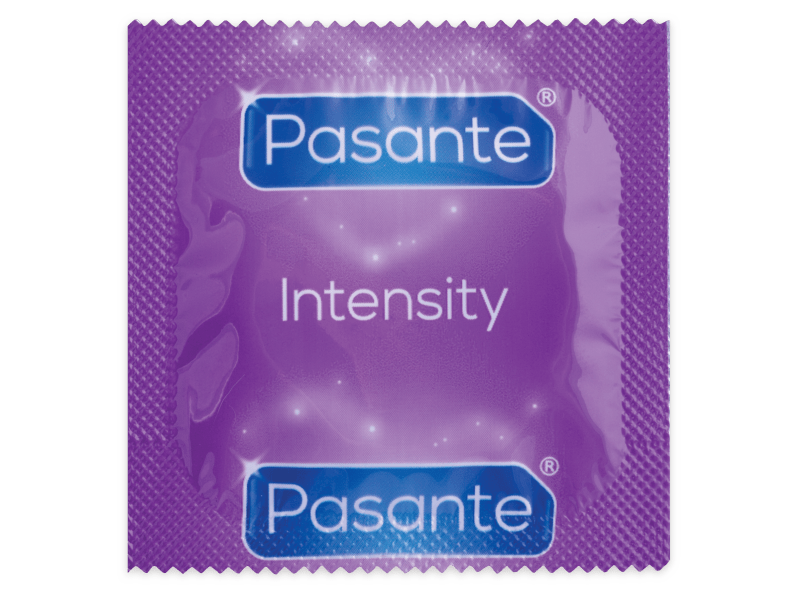Condones Pasante Intensity con Puntos y Estrías - Paquete de 12 Unidades - Lover Dreams