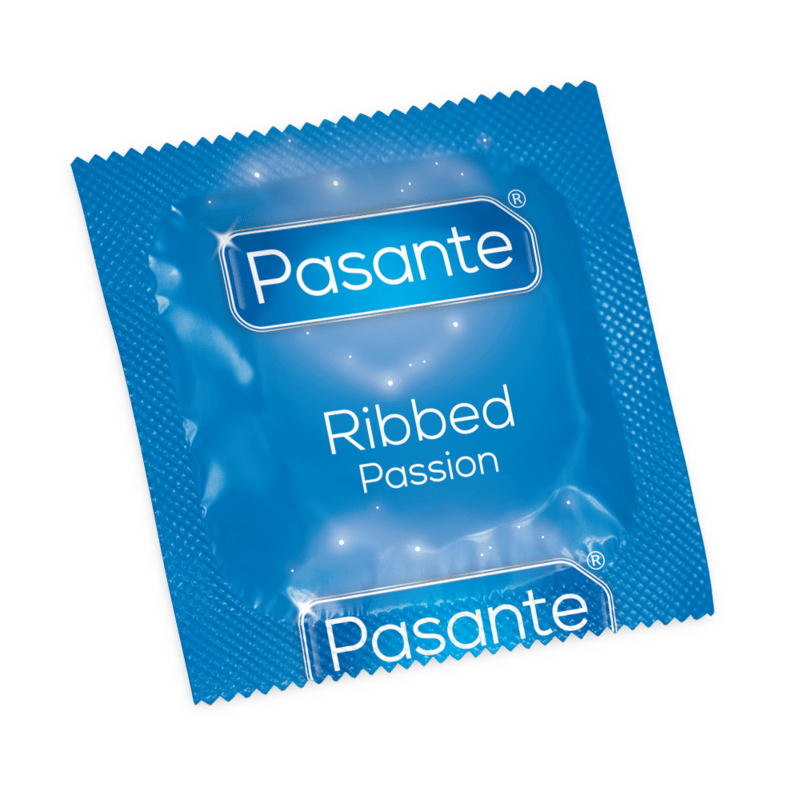 Condones Pasante Ribbed Passion: Placer Intenso con Textura Estriada y Puntos de Estimulación - Lover Dreams