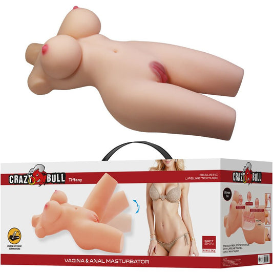 CRAZY BULL - TIFFANY TORSO FEMENINO REALISTA VAGINA Y ANAL 5.5 KG - Lover Dreams