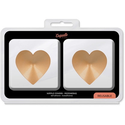 "Cubre - pezones Reutilizables de Corazones Dorados de Coquette Chic Desire: Elegancia y Sensualidad" - Lover Dreams