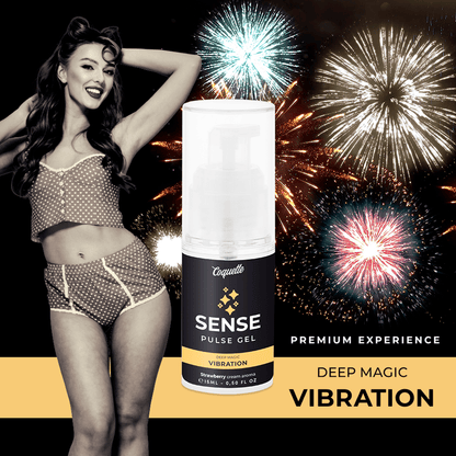 Descubre COQUETTE CHIC DESIRE SENSE PULSE GEL: El vibrador líquido unisex con efecto de calentamiento, pulsación y vibración hasta 30 minutos, apto para veganos y 100% natural. - Lover Dreams