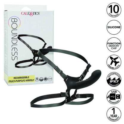 Descubre el Placer Definitivo con el Arnés Recargable Multifunción Boundless - Vibra y Estimula con Estilo - Lover Dreams