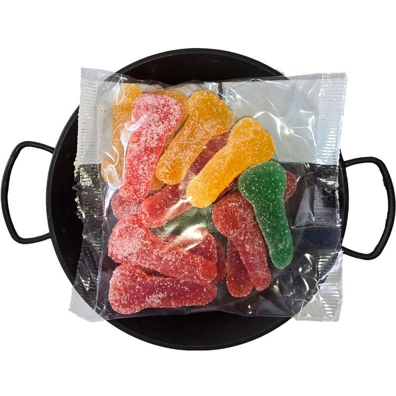 DIABLO PICANTE - CARAMELOS CON AZÚCAR MASTICABLES FORMA PENE DIFERENTES SABORES - Lover Dreams