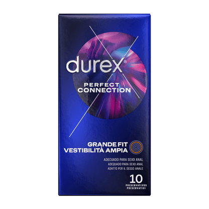Durex Perfect Connection: Preservativos Extra Lubricados para Mayor Seguridad y Placer en el Sexo Anal, Oral y Vaginal - Lover Dreams