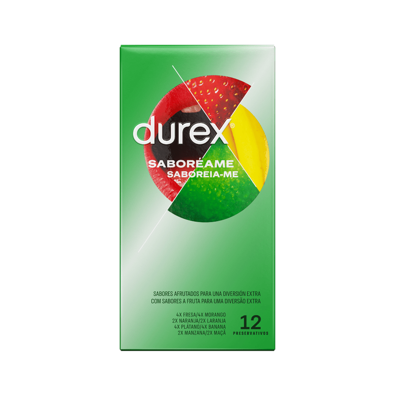 Durex Saboreame - Pack 12 Preservativos Sabor Frutal Multicolor - Lover Dreams