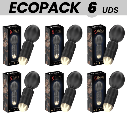 ECOPACKS 6 UDS - IBIZA VIBRADOR MASAJEADOR WAND DE BOLSILLO - Lover Dreams