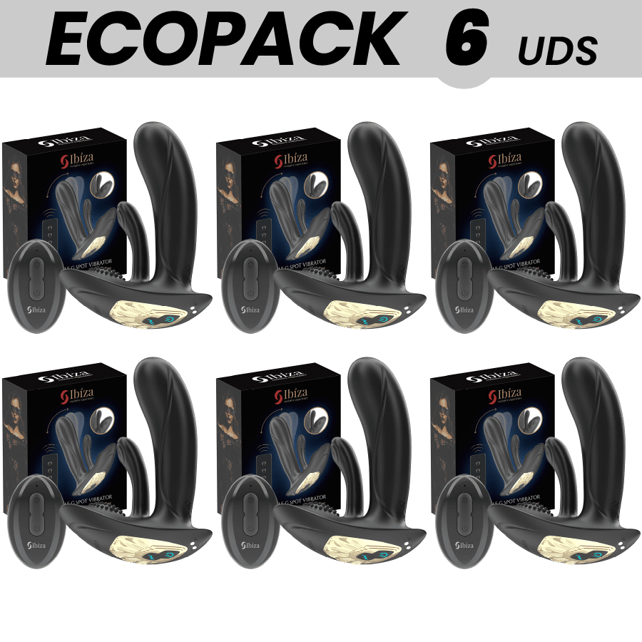ECOPACKS 6 UDS - IBIZA VIBRADOR WEARABLE CON ESTIMULACIÓN PUNTO-G Y CLÍTORIS CON CONTROL REMOTO
