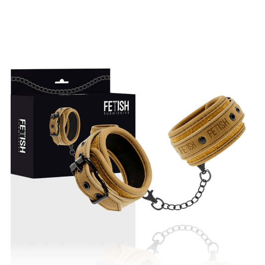 Esposas de Cuero Vegano con Forro de Neopreno - Fetish Submissive Origen - Lover Dreams