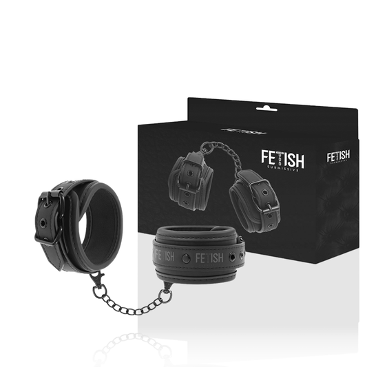 Esposas de Cuero Vegano con Forro de Nopreno - Fetish Submissive - Lover Dreams