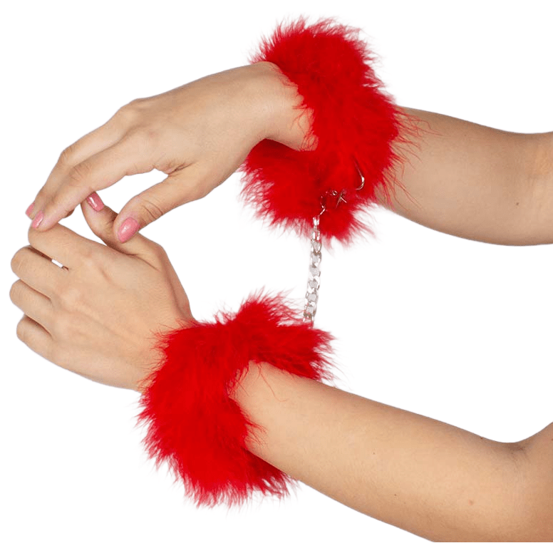 Esposas de Marabú Rojas SECRETPLAY - Sensuales Accesorios para una Experiencia Única - Lover Dreams