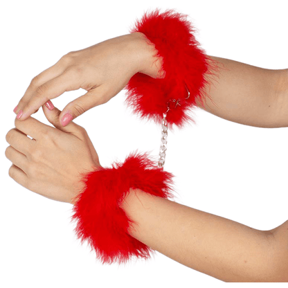 Esposas de Marabú Rojas SECRETPLAY - Sensuales Accesorios para una Experiencia Única - Lover Dreams