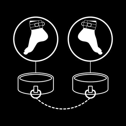 Esposas de Tobillo de Cuero Vegano con Forro de Neopreno - Fetish Submissive - Lover Dreams