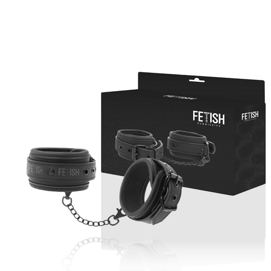 Esposas de Tobillo de Cuero Vegano con Forro de Neopreno - Fetish Submissive - Lover Dreams