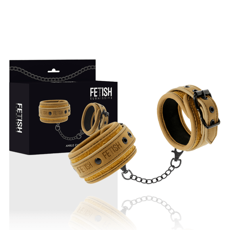 Esposas de Tobillo en Cuero Vegano con Forro de Neopreno - Fetish Submissive Origen - Lover Dreams
