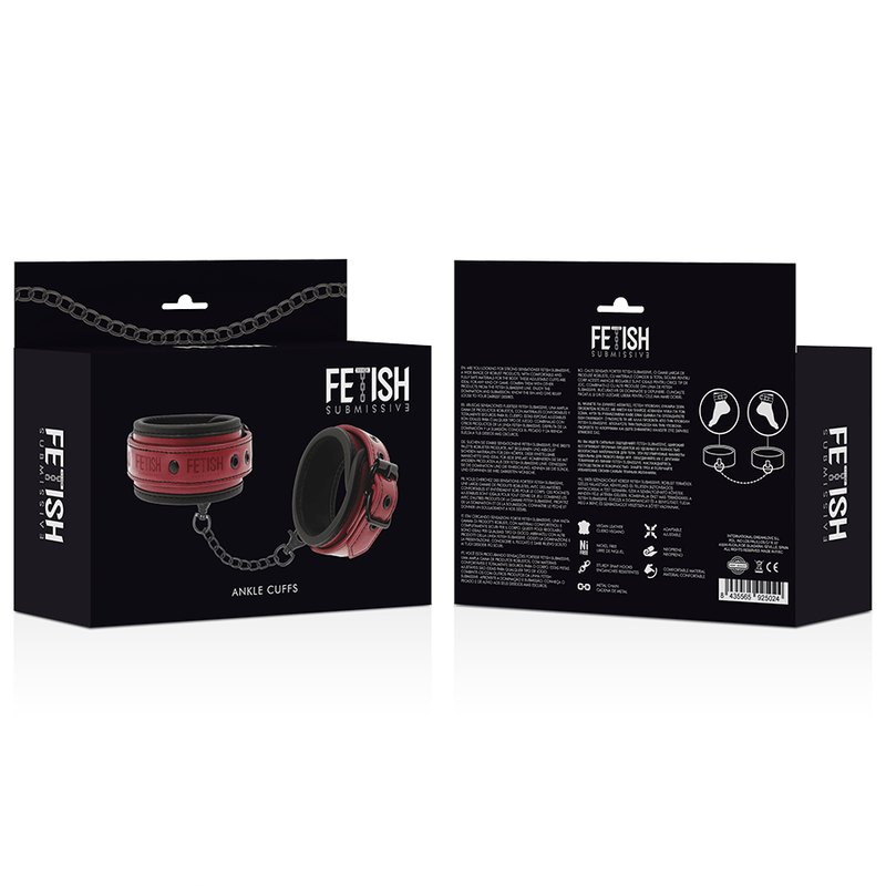 Esposas de Tobillos Veganas con Neopreno para Juegos Fetichistas - Fetish Submissive Dark Room - Lover Dreams
