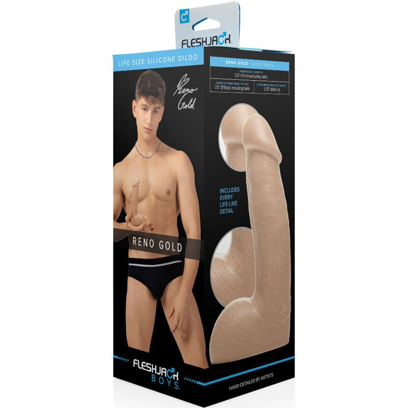 Explora tus deseos con la réplica de silicona de alta calidad del Reno Gold Dildo - 19 cm de pura sensualidad. - Lover Dreams