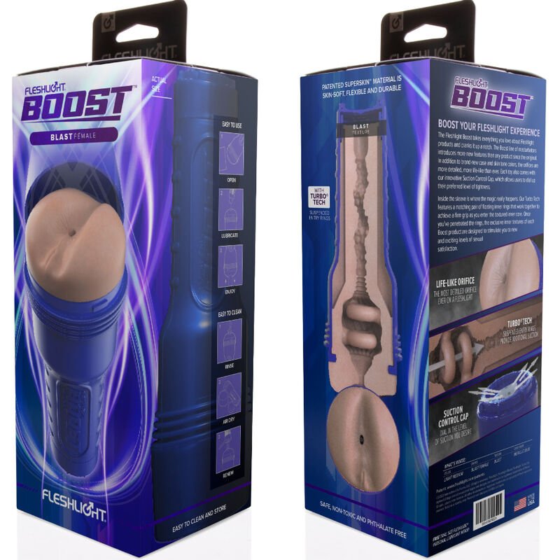 Fleshlight Boost Blast - Masturbador Masculino Realista y Potente - Lover Dreams