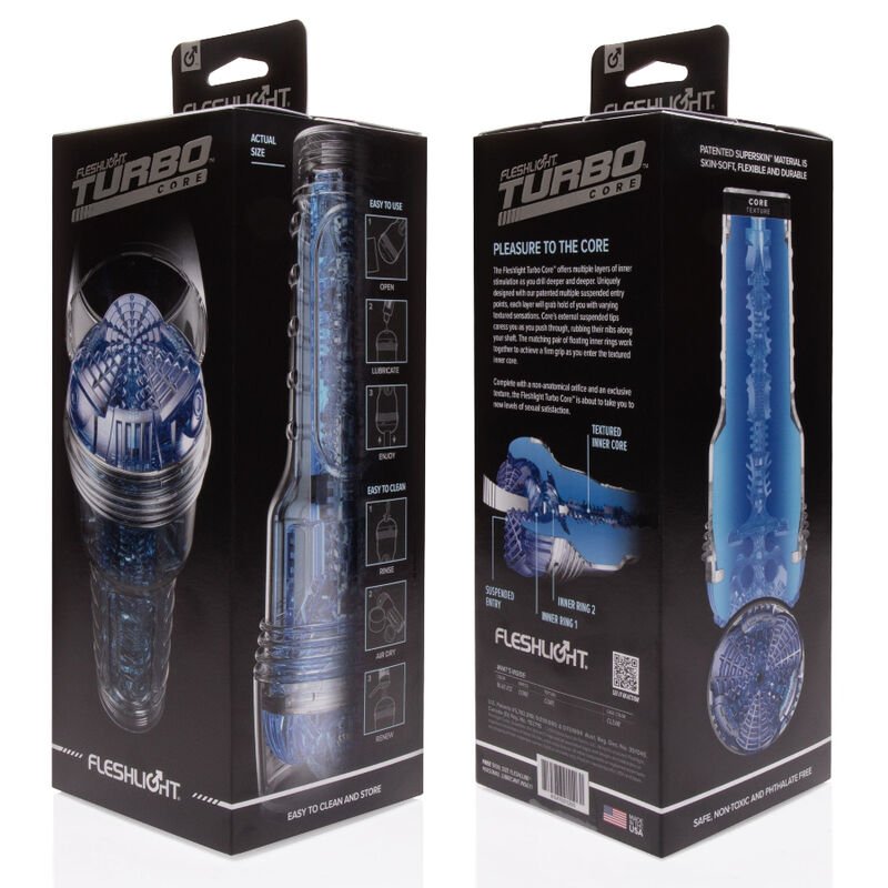Fleshlight Turbo Core Blue Ice - Estimulador Masculino Innovador - Lover Dreams