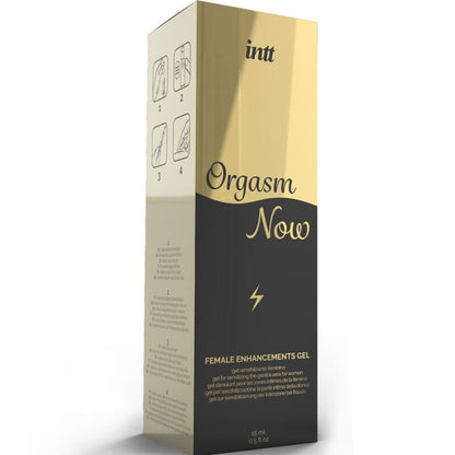Gel Estimulante Orgasm Now de INTT con Aplicador Vibrador para Clítoris y Vulva - Sensaciones de Calor y Cosquilleo en Envase Elegante de 15 ml - Lover Dreams