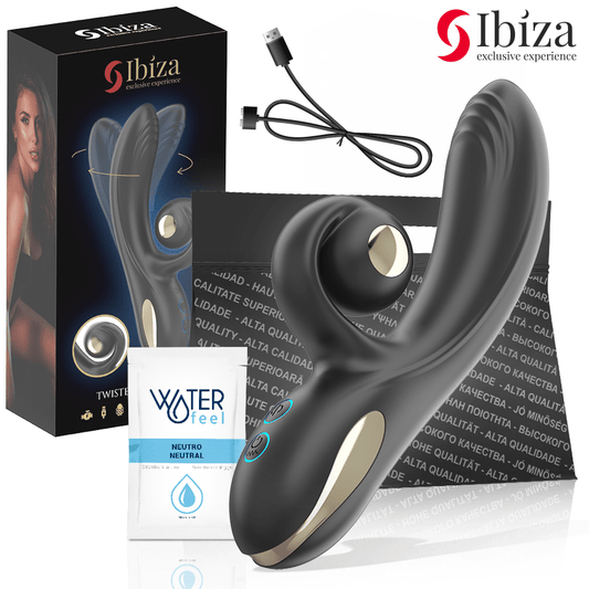 IBIZA - VIBRADOR TWISTER CON ESTIMULADOR CURVE Y VIBRO - ROTACIÓN - Lover Dreams