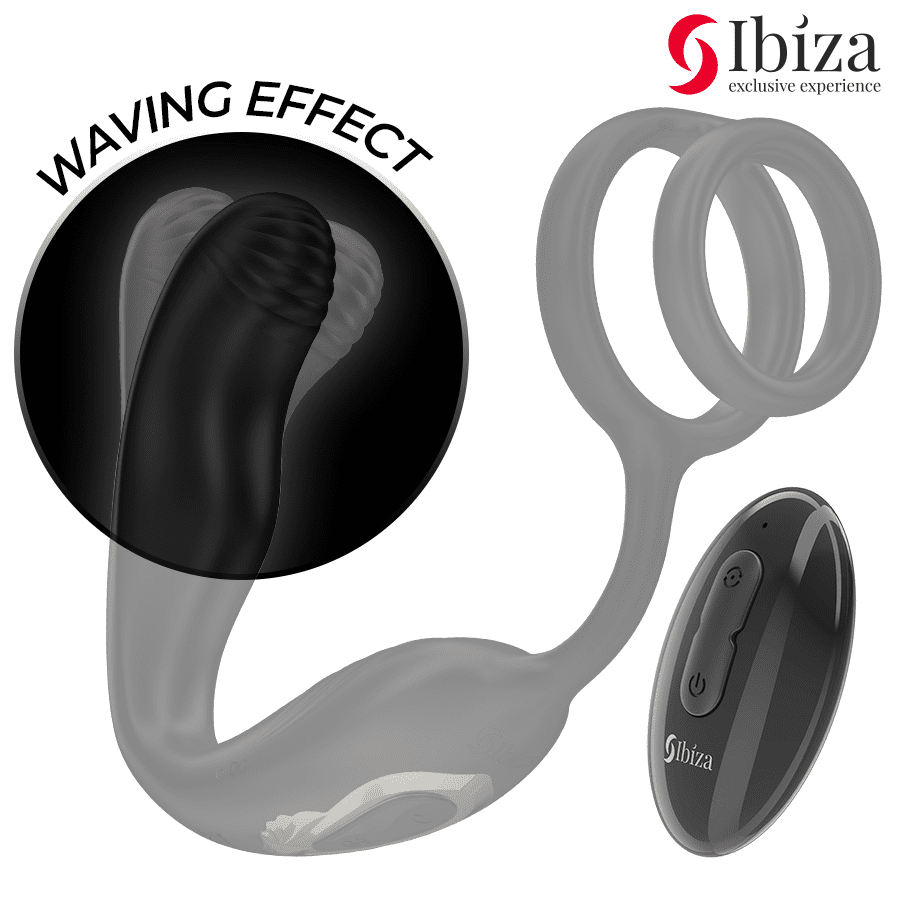 IBIZA - WIGGLE PLUG ANAL ROTADOR CONTROL REMOTO CON VIBRO - PERINEO Y ANILLAS POTENCIADORAS DE PENE - Lover Dreams