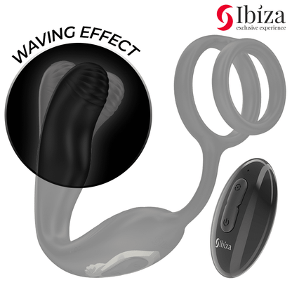 IBIZA - WIGGLE PLUG ANAL ROTADOR CONTROL REMOTO CON VIBRO - PERINEO Y ANILLAS POTENCIADORAS DE PENE - Lover Dreams