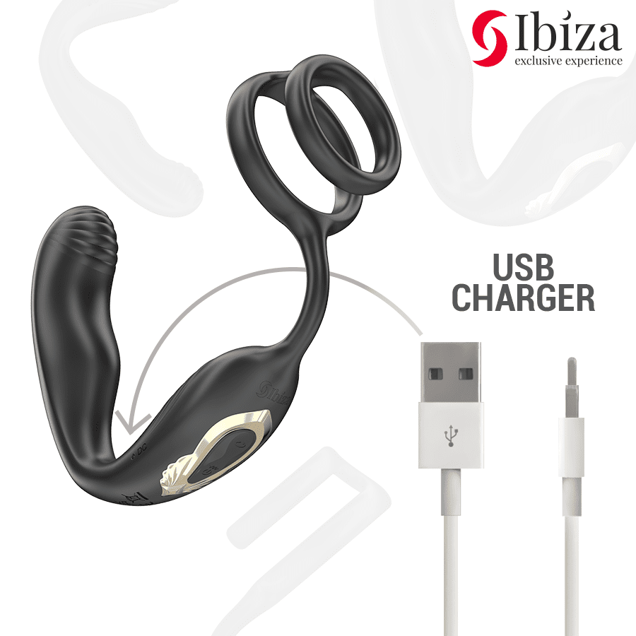 IBIZA - WIGGLE PLUG ANAL ROTADOR CONTROL REMOTO CON VIBRO - PERINEO Y ANILLAS POTENCIADORAS DE PENE - Lover Dreams