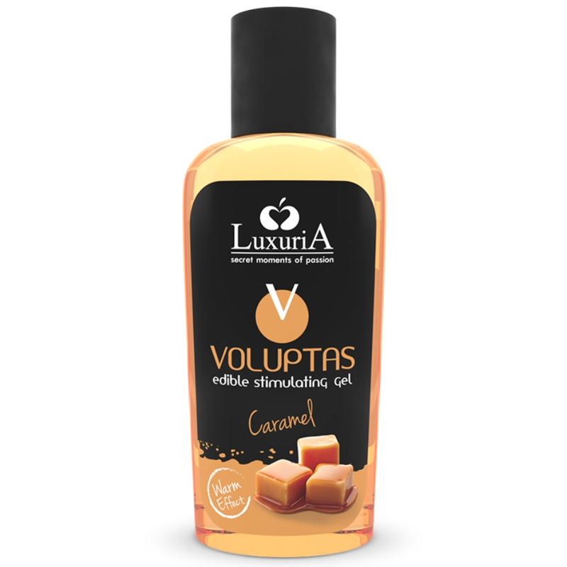 Gel de Masaje Comestible con Efecto Calor Sabor Caramelo - 100 ml | INTIMATELINE LUXURIA VOLUPTAS