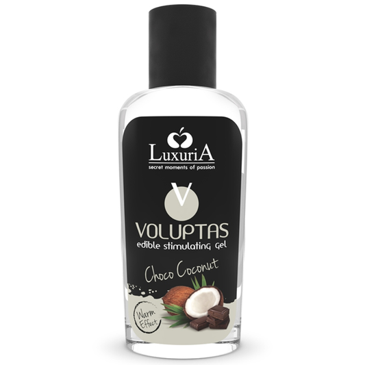 Gel de Masaje Comestible Efecto Calor Coco y Crema 100ml - IntimateLine Luxuria Voluptas
