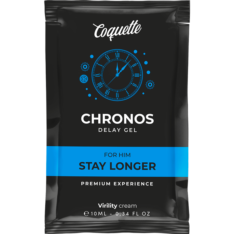 Gel Retardante Chronos de Coquette Chic Desire para Prolongar el Placer Masculino - Formato Portátil de 10 ml