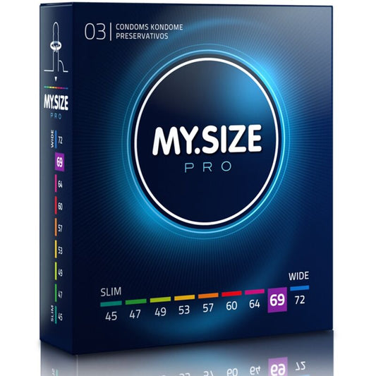 Preservativos My Size Pro 69 mm - Paquete de 3 Unidades para Ajuste Personalizado