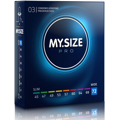 Preservativos MY SIZE 72 mm - Ajuste Perfecto - Paquete de 3 Unidades