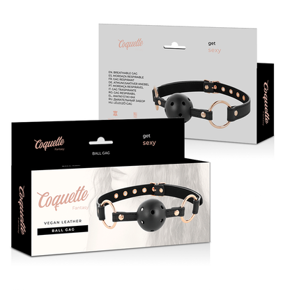 Mordaza Transpirable de Cuero Vegano Coquette Chic Desire - Fantasy Erótico