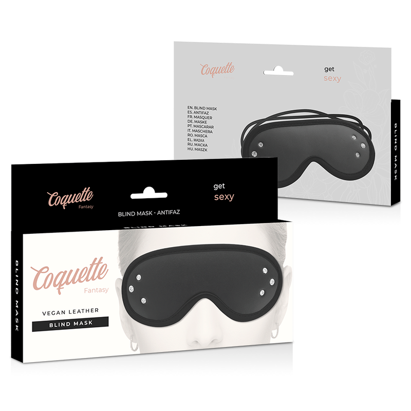 Máscara de Cuero Vegano Coquette Chic Desire Fantasy: Ideal para Juegos de Bondage y BDSM Seguros.