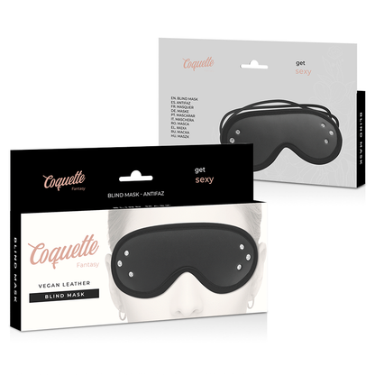 Máscara de Cuero Vegano Coquette Chic Desire Fantasy: Ideal para Juegos de Bondage y BDSM Seguros.