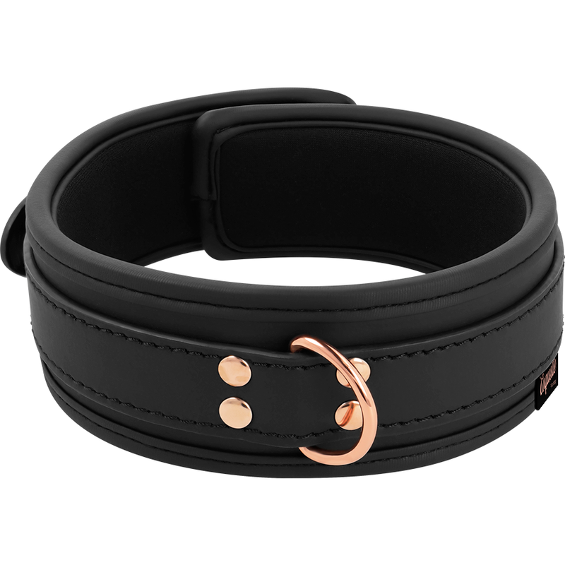 Collar de Cuero Vegano con Correa y Forro de Neopreno - Coquette Chic Desire