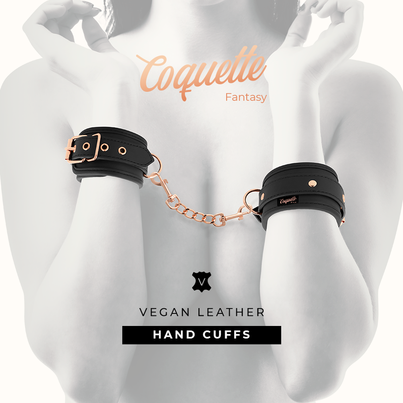 Esposas de Cuero Vegano con Forro de Nopreno - Coquette Chic Desire Fantasy