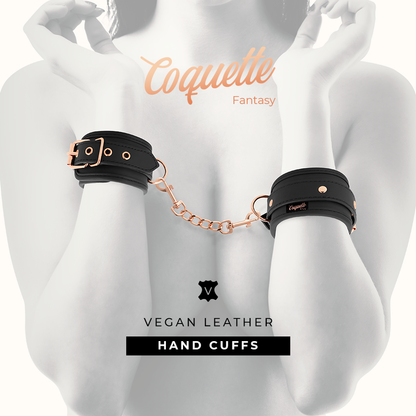 Esposas de Cuero Vegano con Forro de Nopreno - Coquette Chic Desire Fantasy