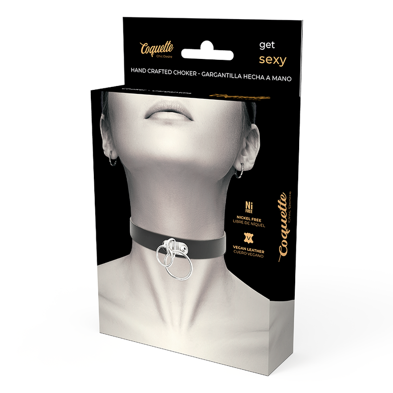 Collar Ajustable Coquette Chic Desire - Complemento Fetish y Accesorio de Lencería en PU Leather Vegano